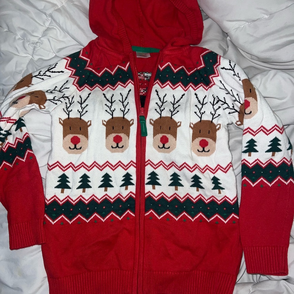 Gymboree Red and White Holiday Hoodie